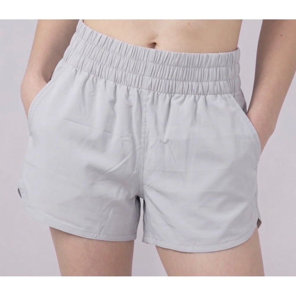Local Girl Outfitters High Rise Volley Shorts Light Gray XS NWT